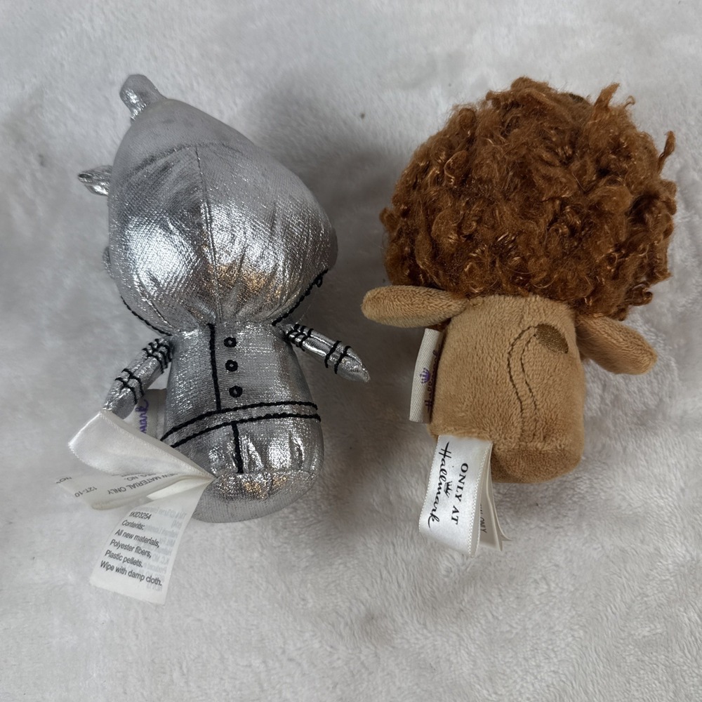Hallmark Itty Bittys Wizard of Oz Lot of 2 Cowardly Lion & Tin Man Plush Toys 5" - Picture 2 of 7